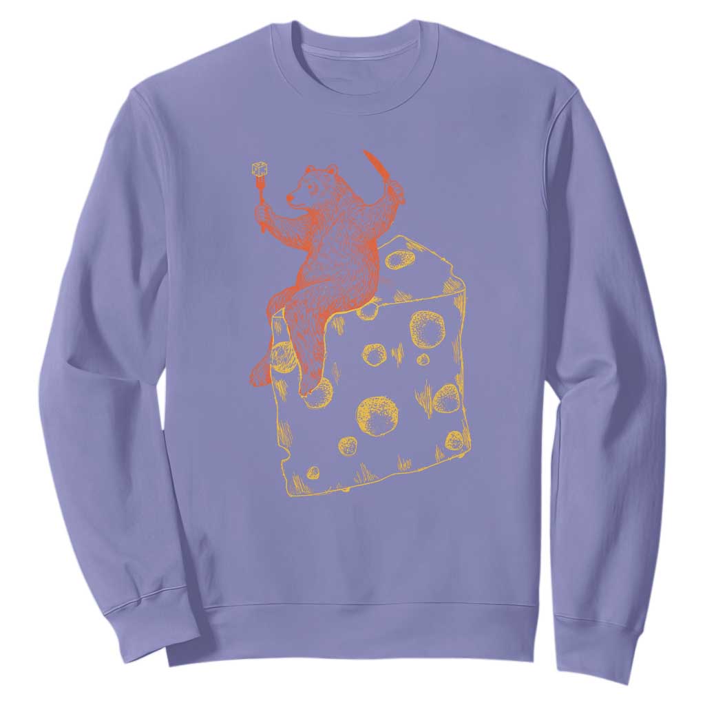 Chicago Vs Wisconsin Football Rivalry Sweatshirt Funny Bear Eating Cheese TS12 Violet Print Your Wear