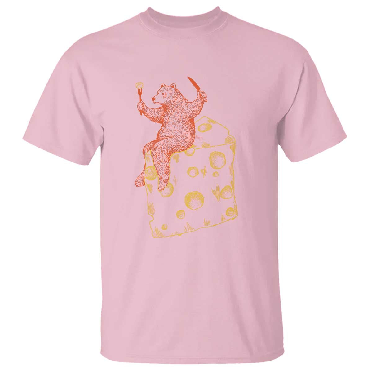 BR Eating CHZ T Shirt Funny Football Rival Gift TS12 Light Pink Print Your Wear