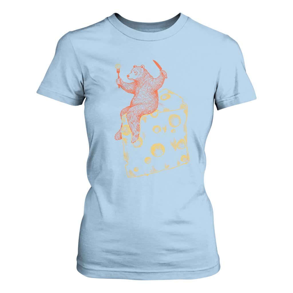 BR Eating CHZ T Shirt For Women Funny Football Rival Gift TS12 Light Blue Print Your Wear