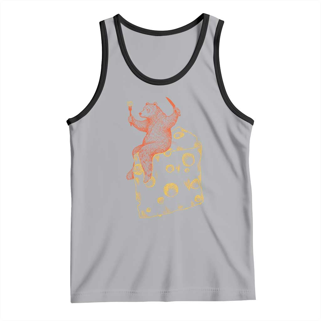 BR Eating CHZ Tank Top Funny Football Rival Gift TS12 Athletic Heather Black Print Your Wear