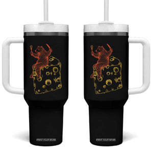 BR Eating CHZ Tumbler With Handle Funny Football Rival Gift TS12 One Size: 40 oz Black Print Your Wear