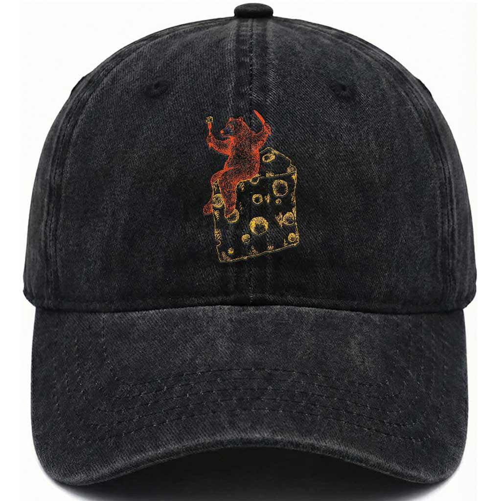 BR Eating CHZ Washed Cotton Baseball Cap Funny Football Rival Gift TS12 Print Your Wear