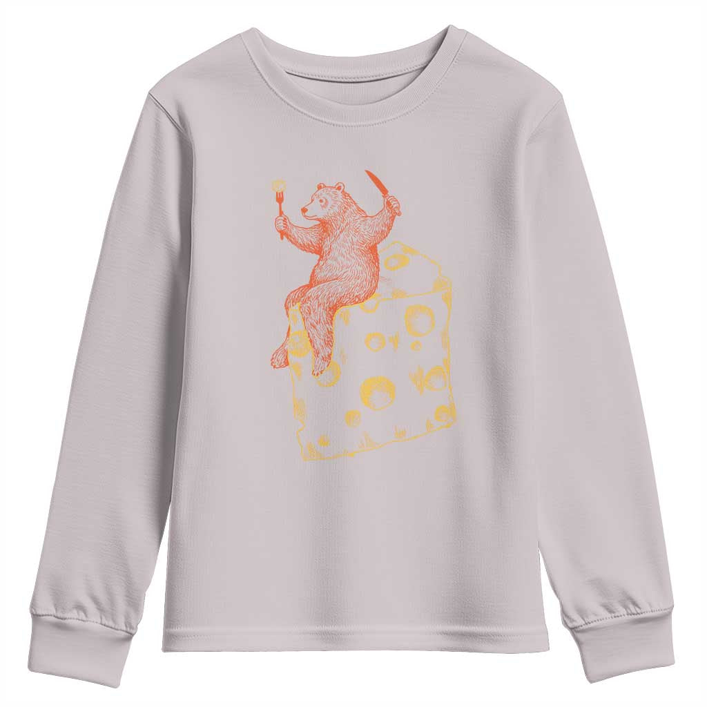 BR Eating CHZ Youth Sweatshirt Funny Football Rival Gift TS12 Ice Gray Print Your Wear