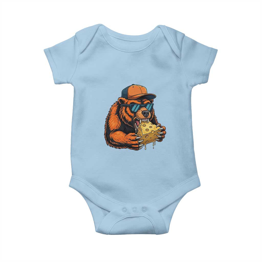 Funny Br Eating CHZ Joke Game Day Baby Onesie Gift For Football Lovers TS12 Light Blue Print Your Wear