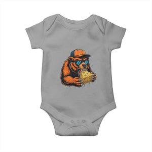 Funny Br Eating CHZ Joke Game Day Baby Onesie Gift For Football Lovers TS12 Sport Gray Print Your Wear