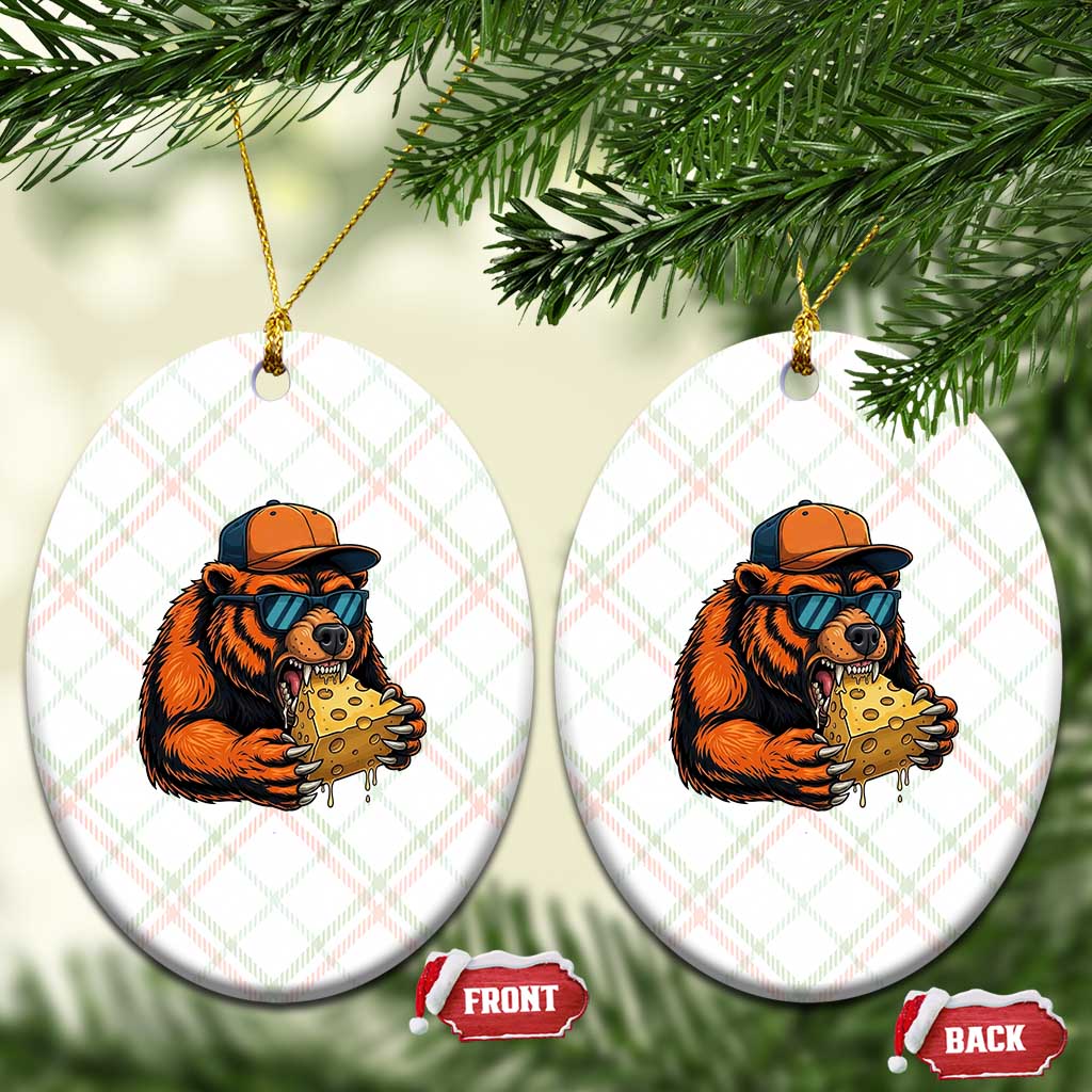 Funny Br Eating CHZ Joke Game Day Ceramic Ornament Gift For Football Lovers TS12 Print Your Wear