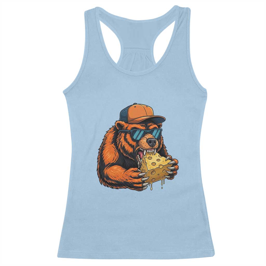 Funny Br Eating CHZ Joke Game Day Racerback Tank Top Gift For Football Lovers TS12 Light Blue Print Your Wear