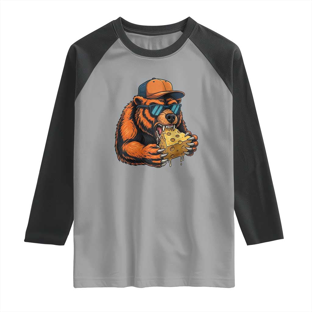 Funny Br Eating CHZ Joke Game Day Raglan Shirt Gift For Football Lovers TS12 Sport Gray Black Print Your Wear