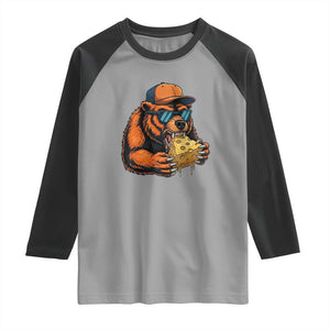 Funny Br Eating CHZ Joke Game Day Raglan Shirt Gift For Football Lovers TS12 Sport Gray Black Print Your Wear