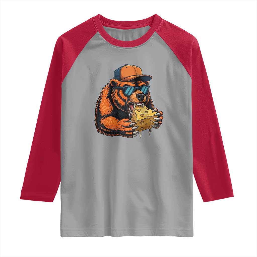 Funny Br Eating CHZ Joke Game Day Raglan Shirt Gift For Football Lovers TS12 Sport Gray Red Print Your Wear