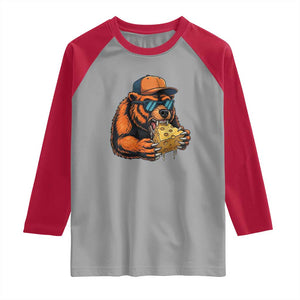 Funny Br Eating CHZ Joke Game Day Raglan Shirt Gift For Football Lovers TS12 Sport Gray Red Print Your Wear