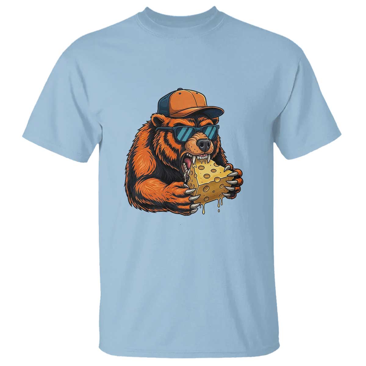 Funny Br Eating CHZ Joke Game Day T Shirt Gift For Football Lovers TS12 Light Blue Print Your Wear