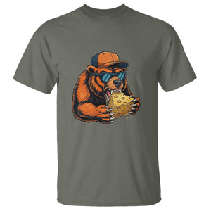 Funny Br Eating CHZ Joke Game Day T Shirt Gift For Football Lovers TS12 Military Green Print Your Wear