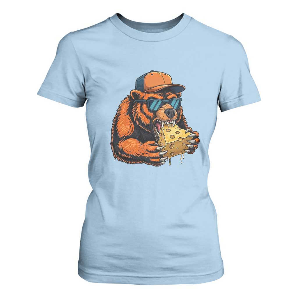 Funny Br Eating CHZ Joke Game Day T Shirt For Women Gift For Football Lovers TS12 Light Blue Print Your Wear