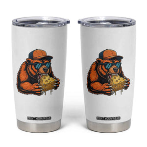 Funny Bear Eating Cheese Joke Game Day Tumbler Cup Gift For Football Lovers TS12 White Print Your Wear