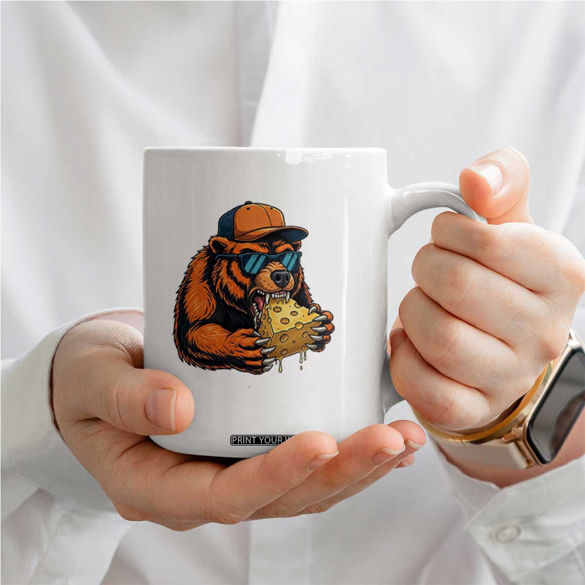 Funny Br Eating CHZ Joke Game Day Coffee Mug Gift For Football Lovers TS12 Print Your Wear