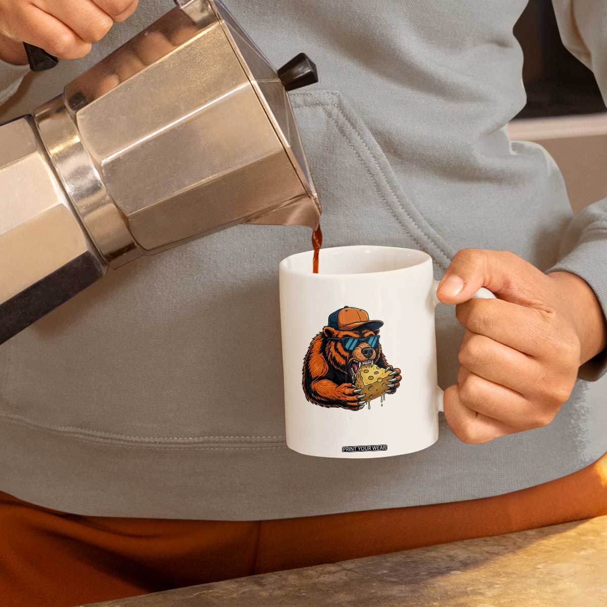 Funny Br Eating CHZ Joke Game Day Coffee Mug Gift For Football Lovers TS12 Print Your Wear