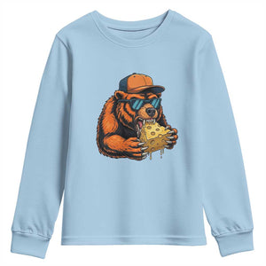 Funny Br Eating CHZ Joke Game Day Youth Sweatshirt Gift For Football Lovers TS12 Light Blue Print Your Wear