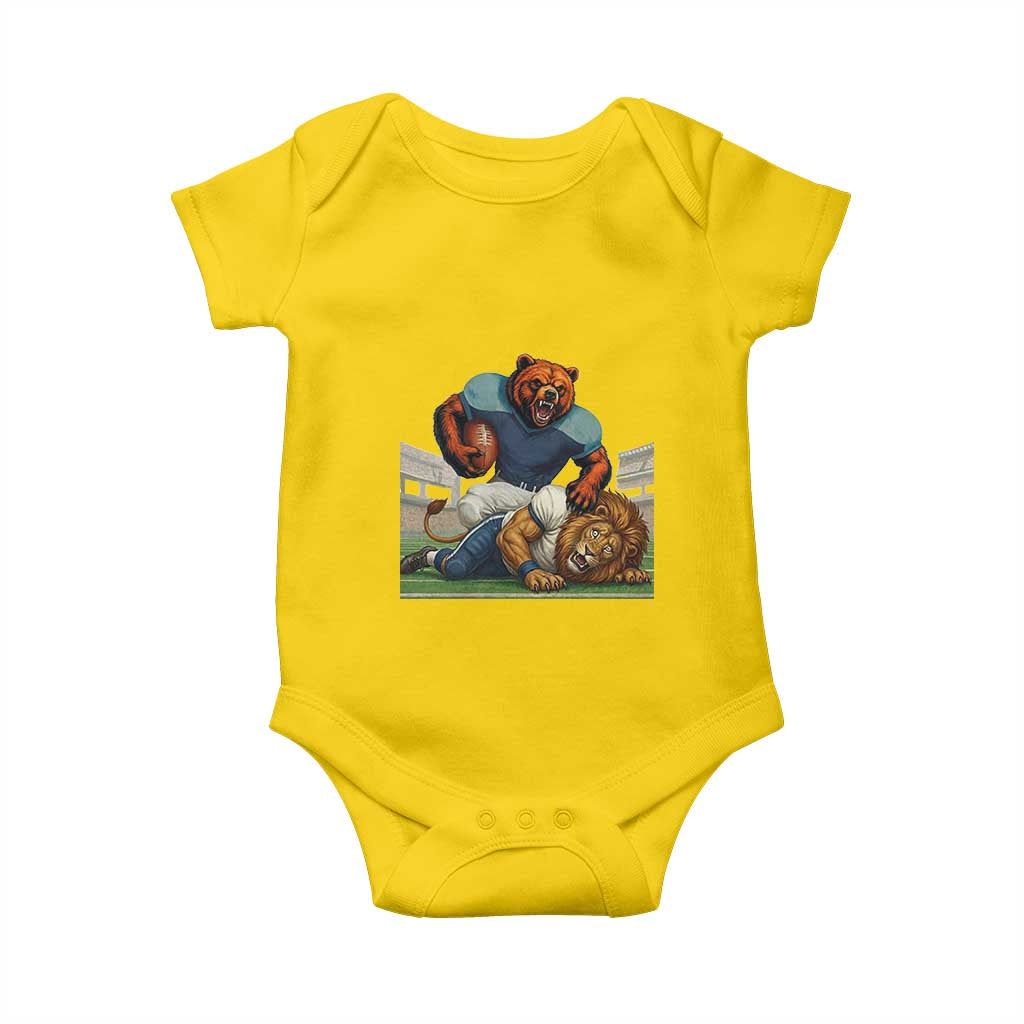 Football Rival Gift Baby Onesie Fierce Br Defeating Lio TS12 Daisy Print Your Wear