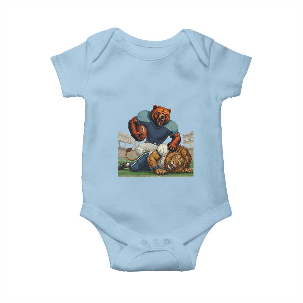Football Rival Gift Baby Onesie Fierce Br Defeating Lio TS12 Light Blue Print Your Wear