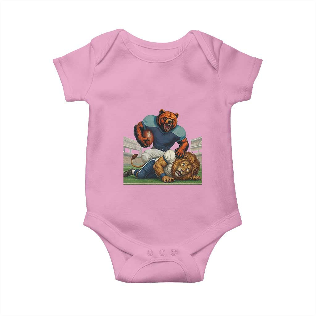Football Rival Gift Baby Onesie Fierce Br Defeating Lio TS12 Light Pink Print Your Wear