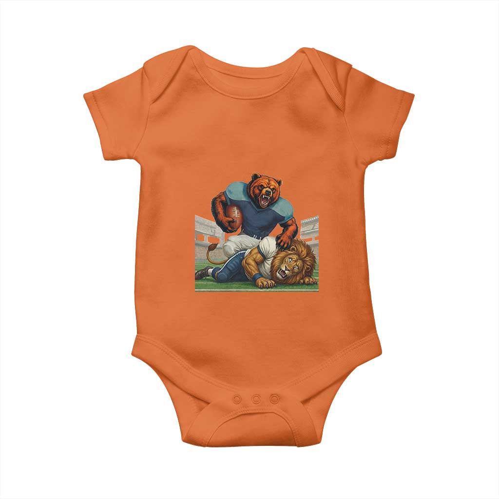 Football Rival Gift Baby Onesie Fierce Br Defeating Lio TS12 Orange Print Your Wear