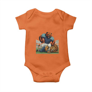 Football Rival Gift Baby Onesie Fierce Br Defeating Lio TS12 Orange Print Your Wear