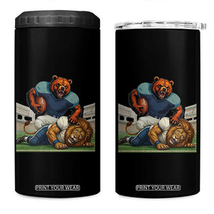Football Rival Gift 4 in 1 Can Cooler Tumbler Fierce Br Defeating Lio TS12 One Size: 16 oz Black Print Your Wear