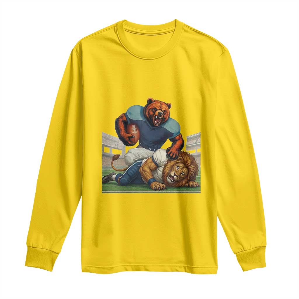 Football Rival Gift Long Sleeve Shirt Fierce Br Defeating Lio TS12 Daisy Print Your Wear