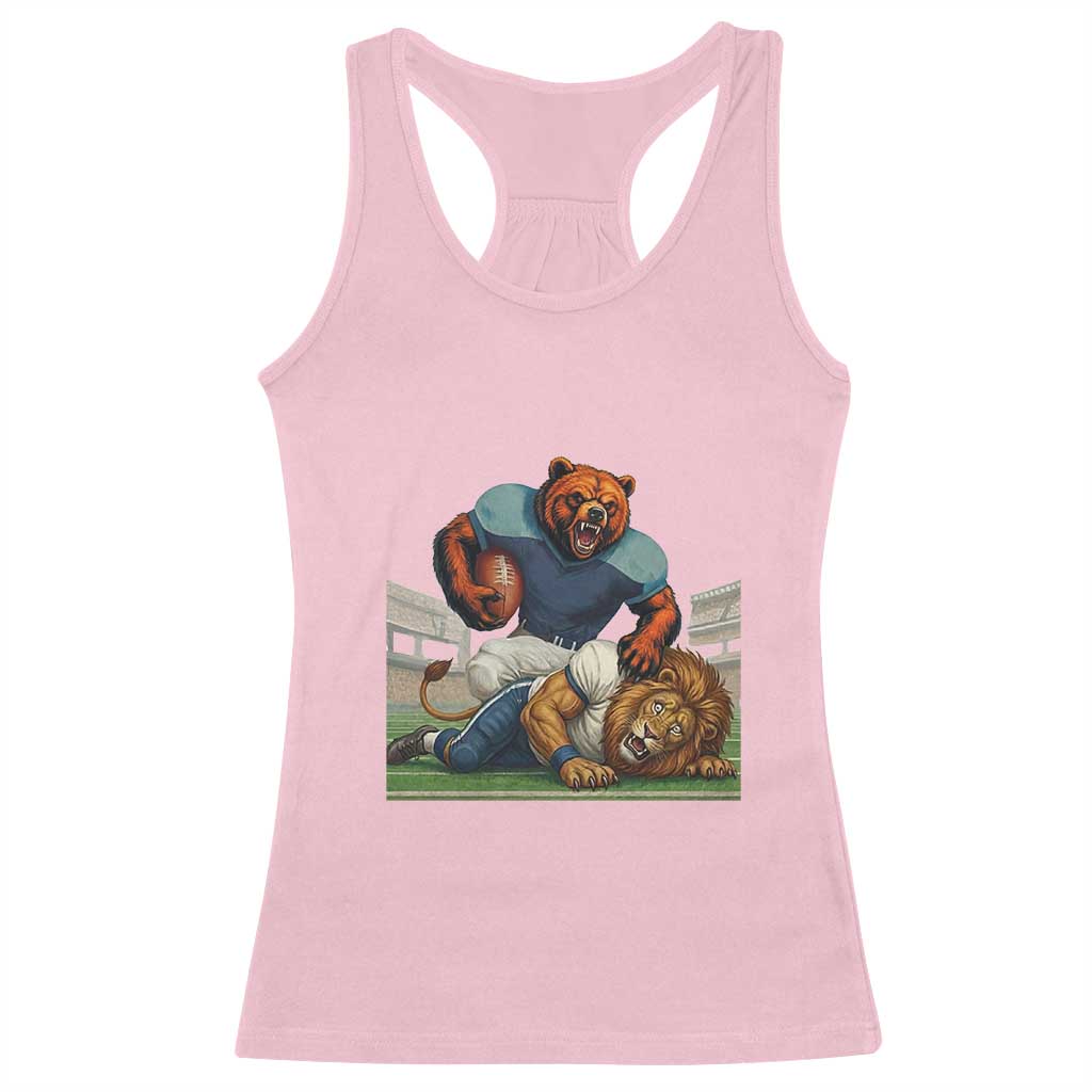 Football Rival Gift Racerback Tank Top Fierce Br Defeating Lio TS12 Light Pink Print Your Wear