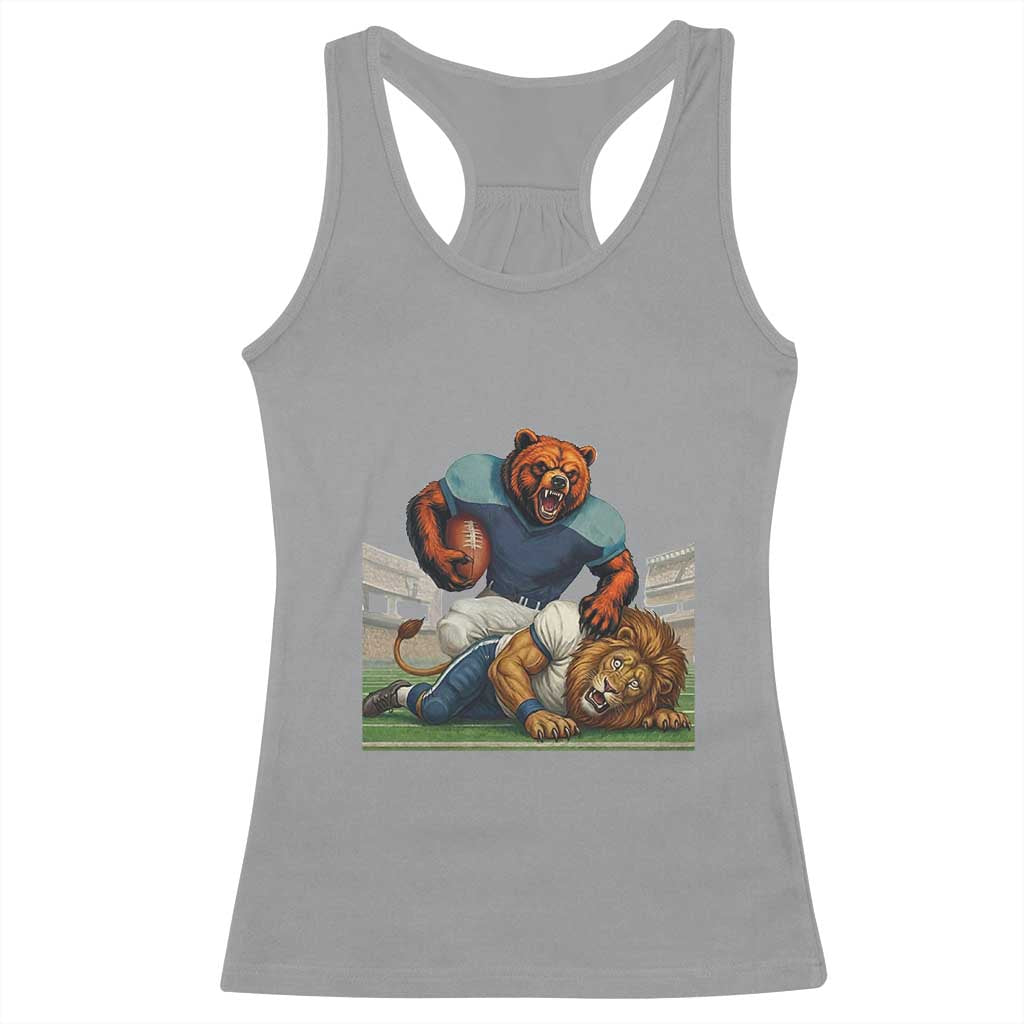 Football Rival Gift Racerback Tank Top Fierce Br Defeating Lio TS12 Sport Gray Print Your Wear
