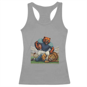 Football Rival Gift Racerback Tank Top Fierce Br Defeating Lio TS12 Sport Gray Print Your Wear