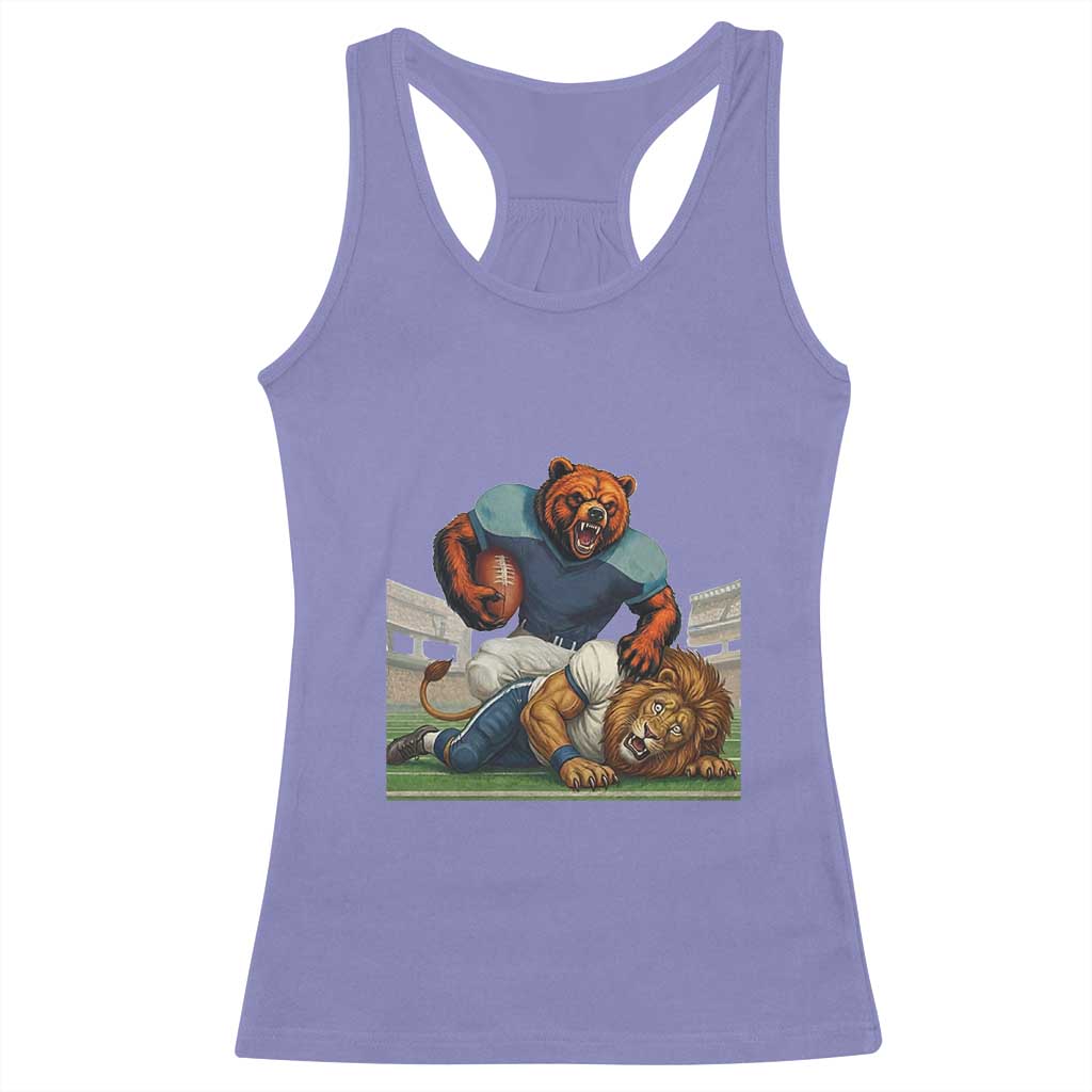 Football Rival Gift Racerback Tank Top Fierce Br Defeating Lio TS12 Violet Print Your Wear
