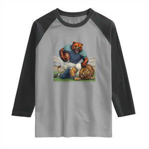 Football Rival Gift Raglan Shirt Fierce Br Defeating Lio TS12 Sport Gray Black Print Your Wear