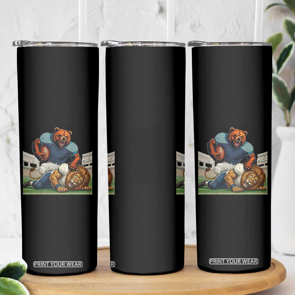 Football Rival Gift Skinny Tumbler Fierce Br Defeating Lio TS12 Print Your Wear