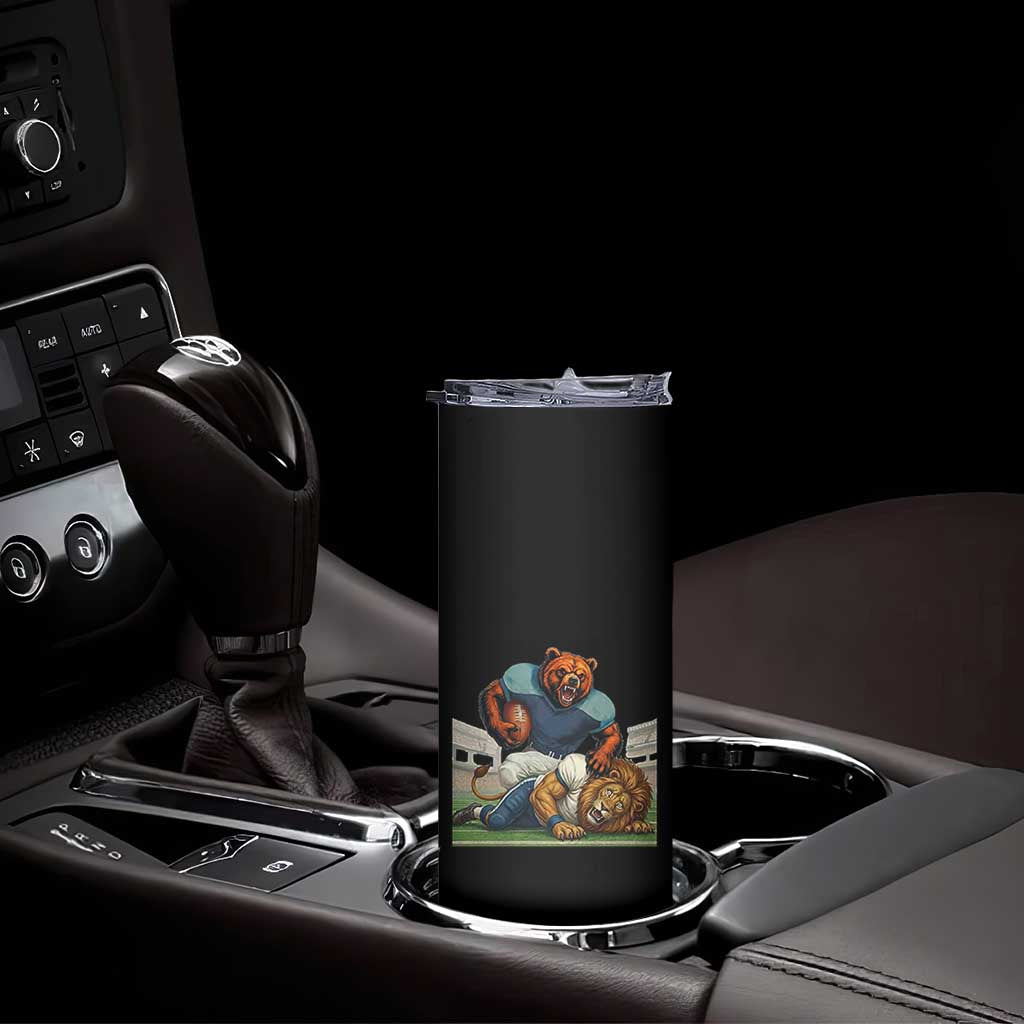 Football Rival Gift Skinny Tumbler Fierce Br Defeating Lio TS12 Print Your Wear
