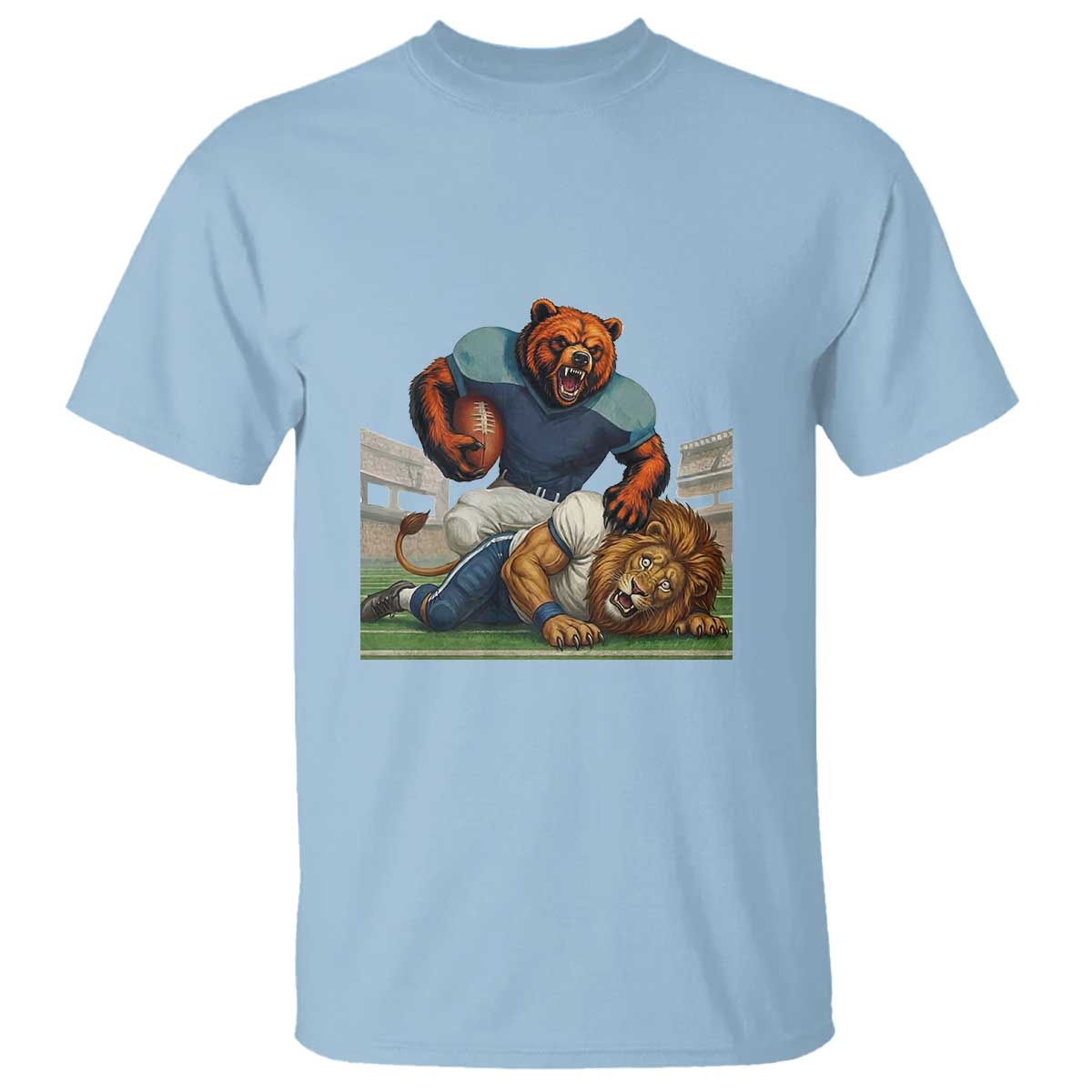 Football Rival Gift T Shirt Fierce Br Defeating Lio TS12 Light Blue Print Your Wear