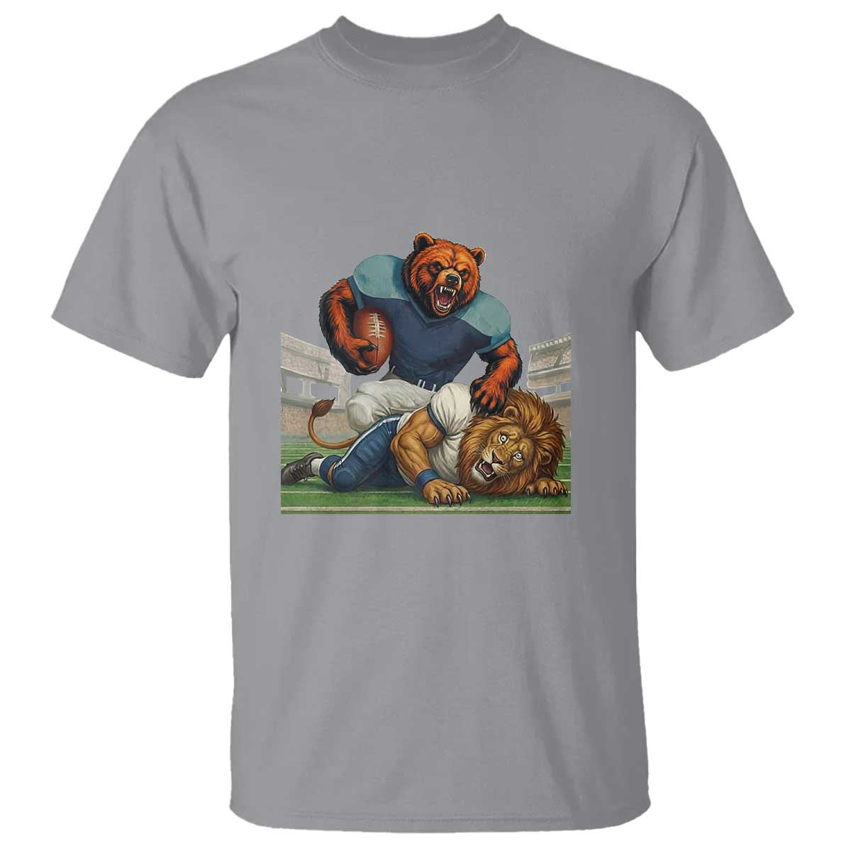 Football Rival Gift T Shirt Fierce Br Defeating Lio TS12 Sport Gray Print Your Wear