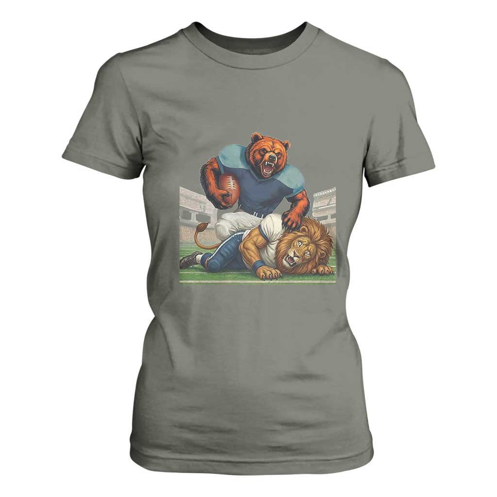 Football Rival Gift T Shirt For Women Fierce Br Defeating Lio TS12 Military Green Print Your Wear