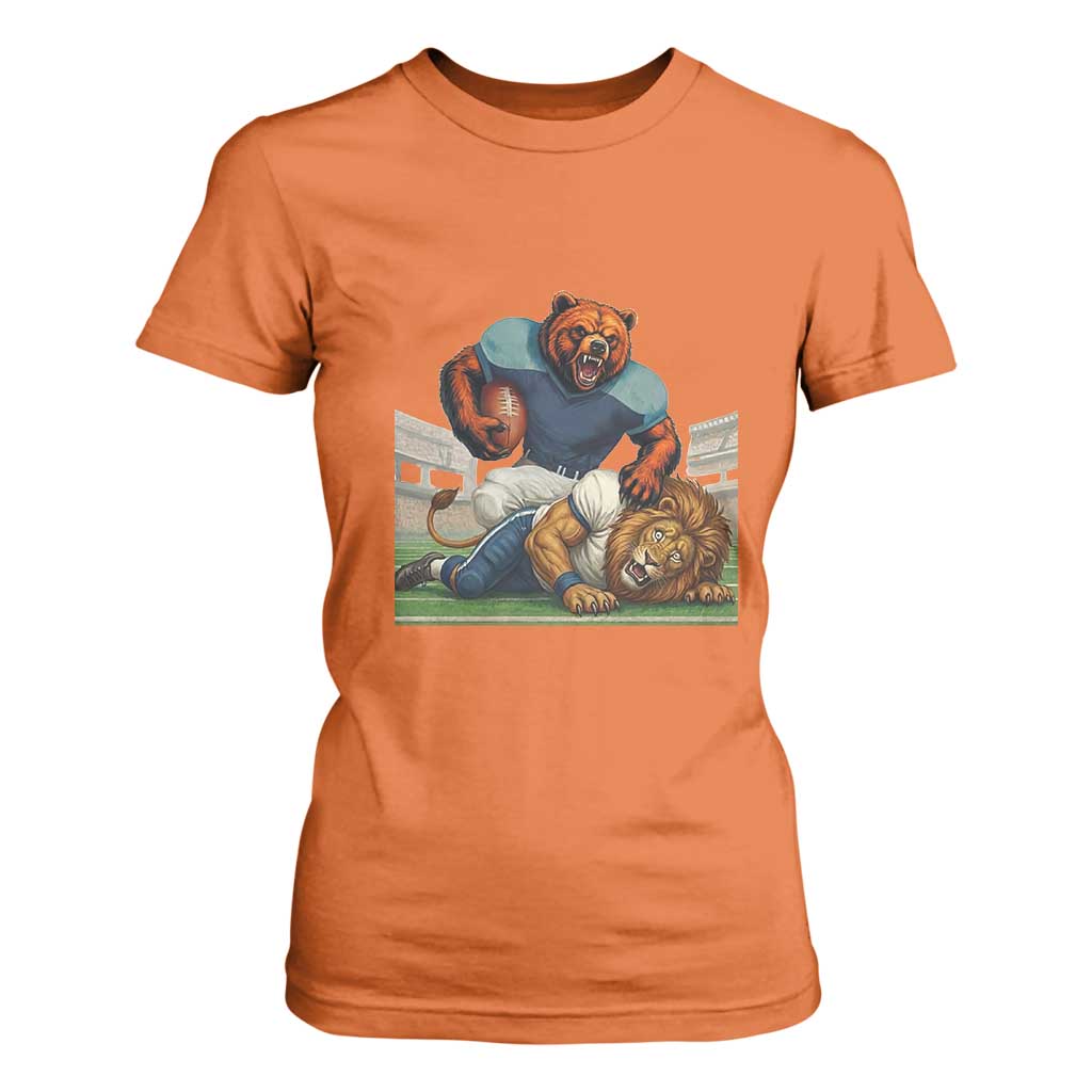 Football Rival Gift T Shirt For Women Fierce Br Defeating Lio TS12 Orange Print Your Wear