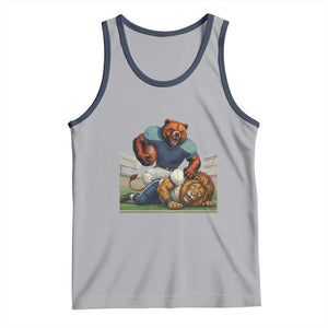 Football Rival Gift Tank Top Fierce Br Defeating Lio TS12 Athletic Heather Navy Print Your Wear