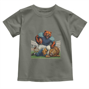 Football Rival Gift Toddler T Shirt Fierce Br Defeating Lio TS12 Military Green Print Your Wear