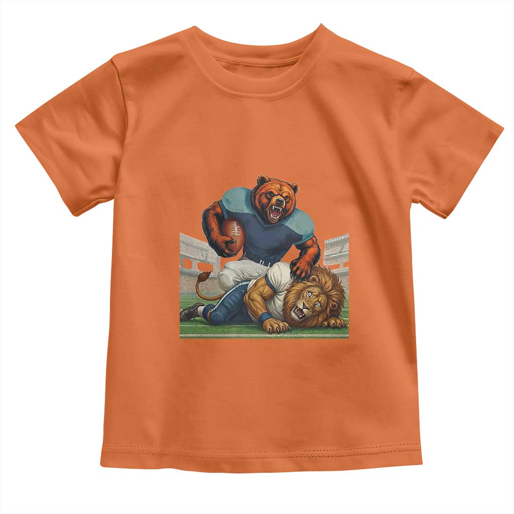 Football Rival Gift Toddler T Shirt Fierce Br Defeating Lio TS12 Orange Print Your Wear