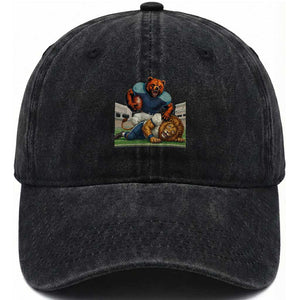 Football Rival Gift Washed Cotton Baseball Cap Fierce Br Defeating Lio TS12 Print Your Wear