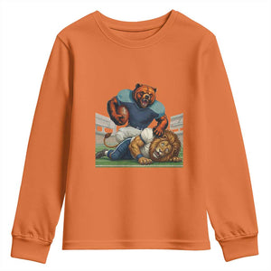Football Rival Gift Youth Sweatshirt Fierce Br Defeating Lio TS12 Orange Print Your Wear
