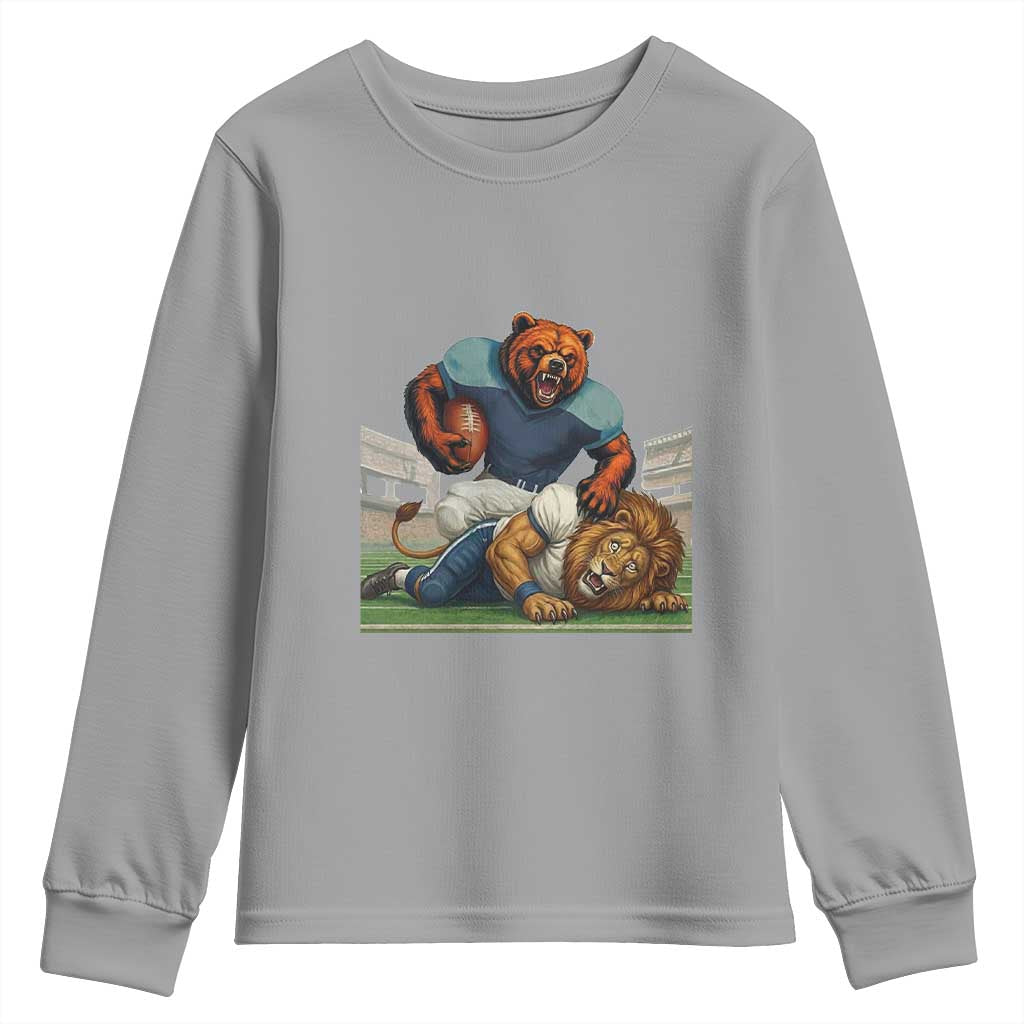 Football Rival Gift Youth Sweatshirt Fierce Br Defeating Lio TS12 Sport Gray Print Your Wear
