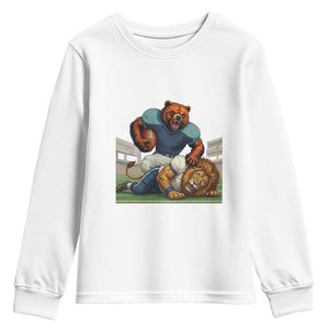 Football Rival Gift Youth Sweatshirt Fierce Br Defeating Lio TS12 White Print Your Wear