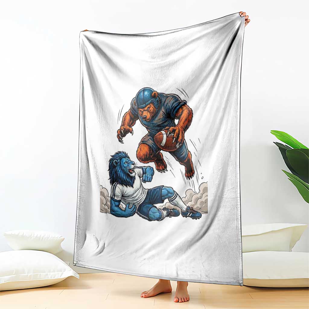 Fierce Br Defeating Lio Throw Blanket Gift For Football Lovers TS12 Print Your Wear