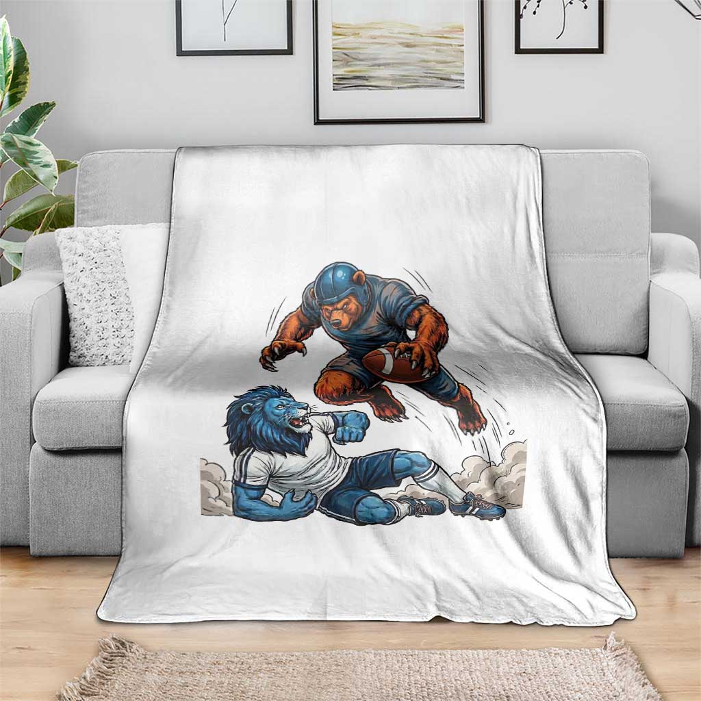 Fierce Br Defeating Lio Throw Blanket Gift For Football Lovers TS12 Print Your Wear