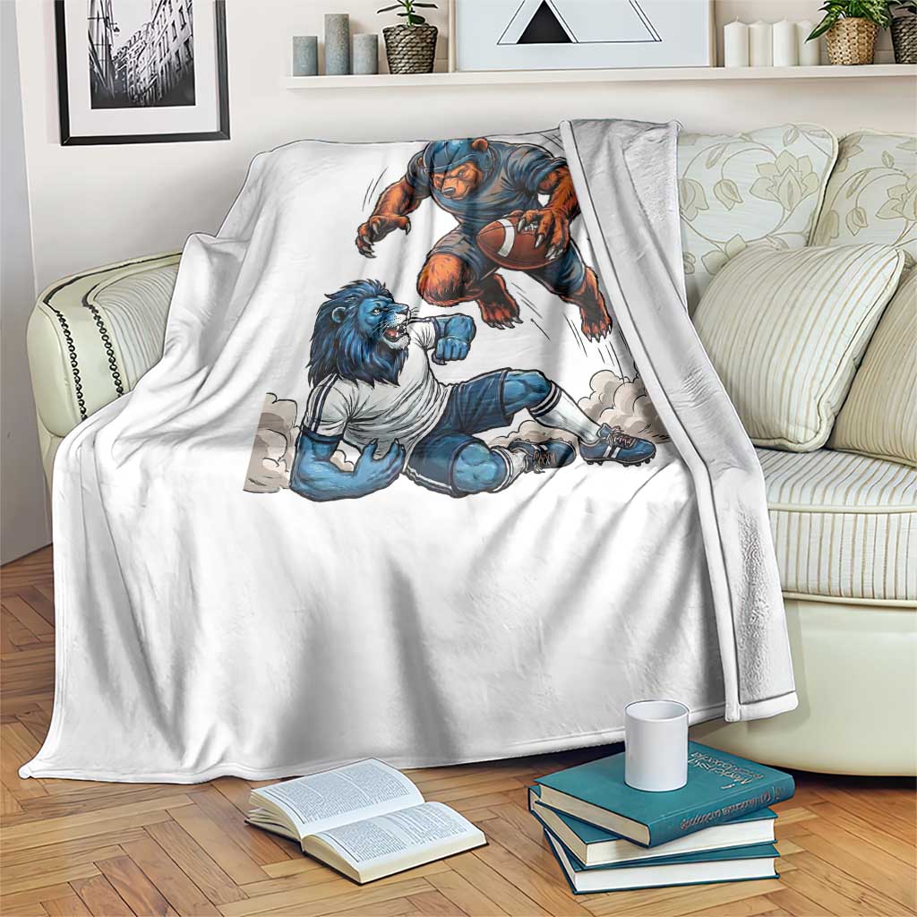 Fierce Br Defeating Lio Throw Blanket Gift For Football Lovers TS12 Print Your Wear
